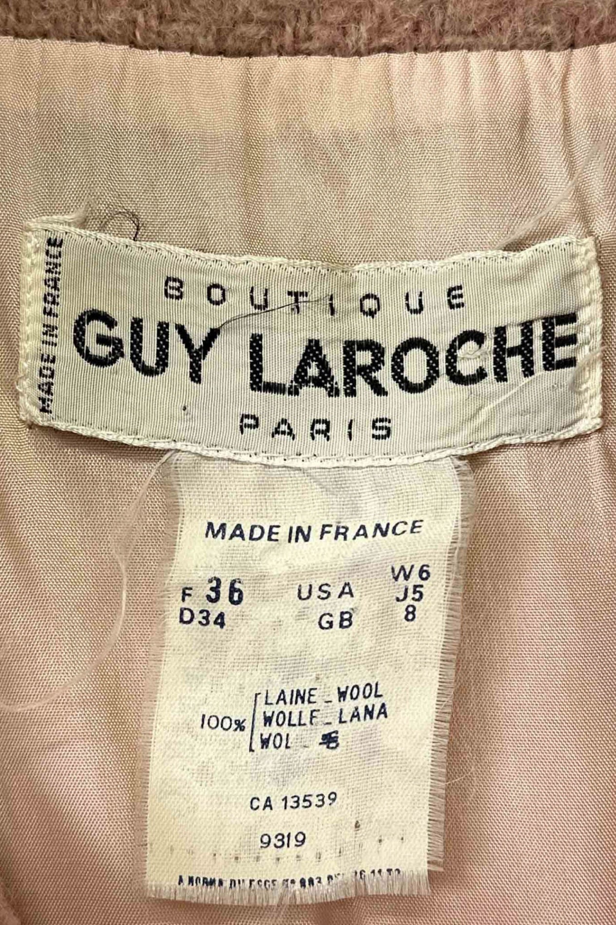 Made in FRANCE Guy Laroche pink coat