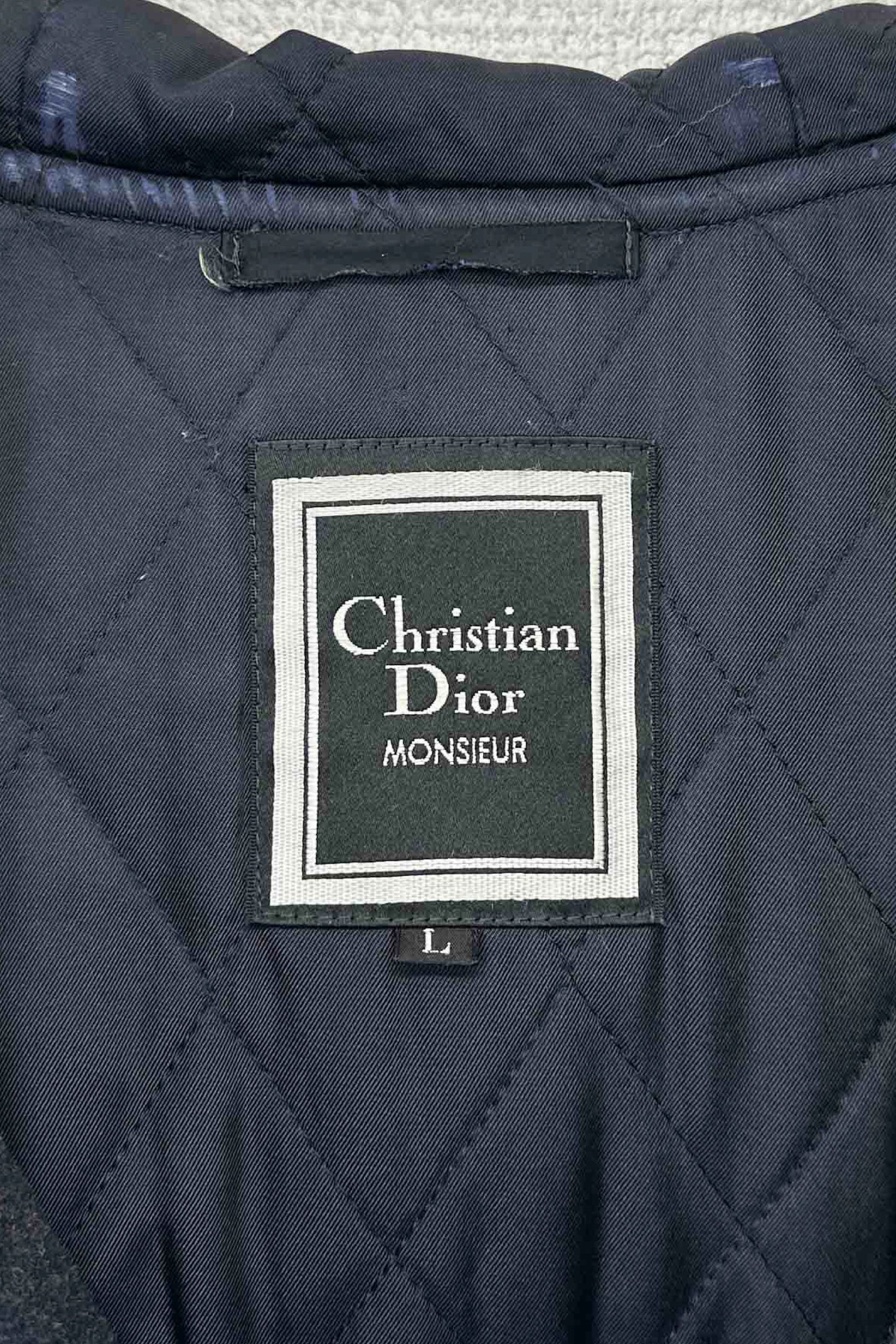 Christian Dior check duffel coat
