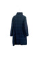 Made in England Navy check stand collar coat